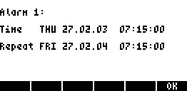 Aview scrAview  of the alarm made by Aset from the dialog screen below